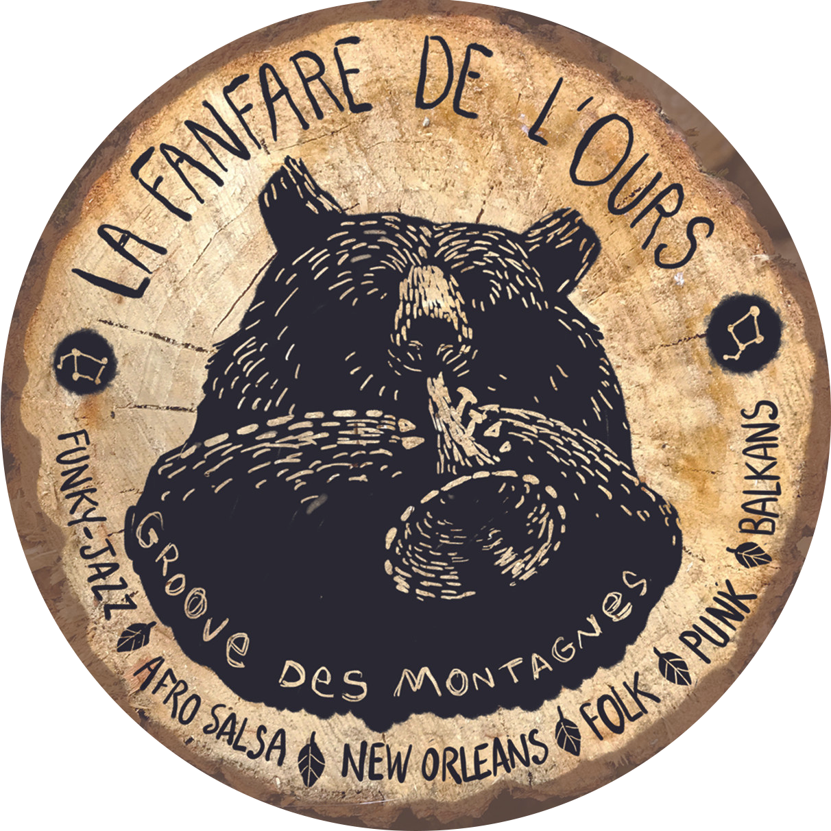Logo de la Fanfare de l'Ours : un Ours qui joue de la trompette